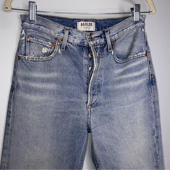 Agolde Riley Hi Rise Straight Crop Jeans - Picture 2 of 11